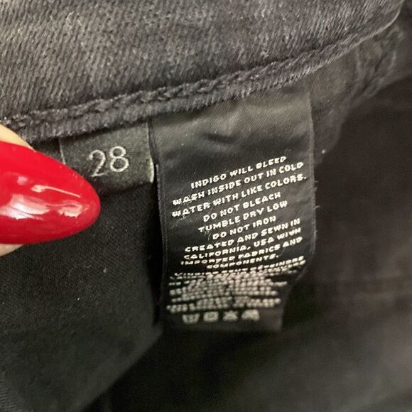 J Brand Women Ruby 30 high rise Cigarette Leg Jean in Vanity black wash - Picture 14 of 15